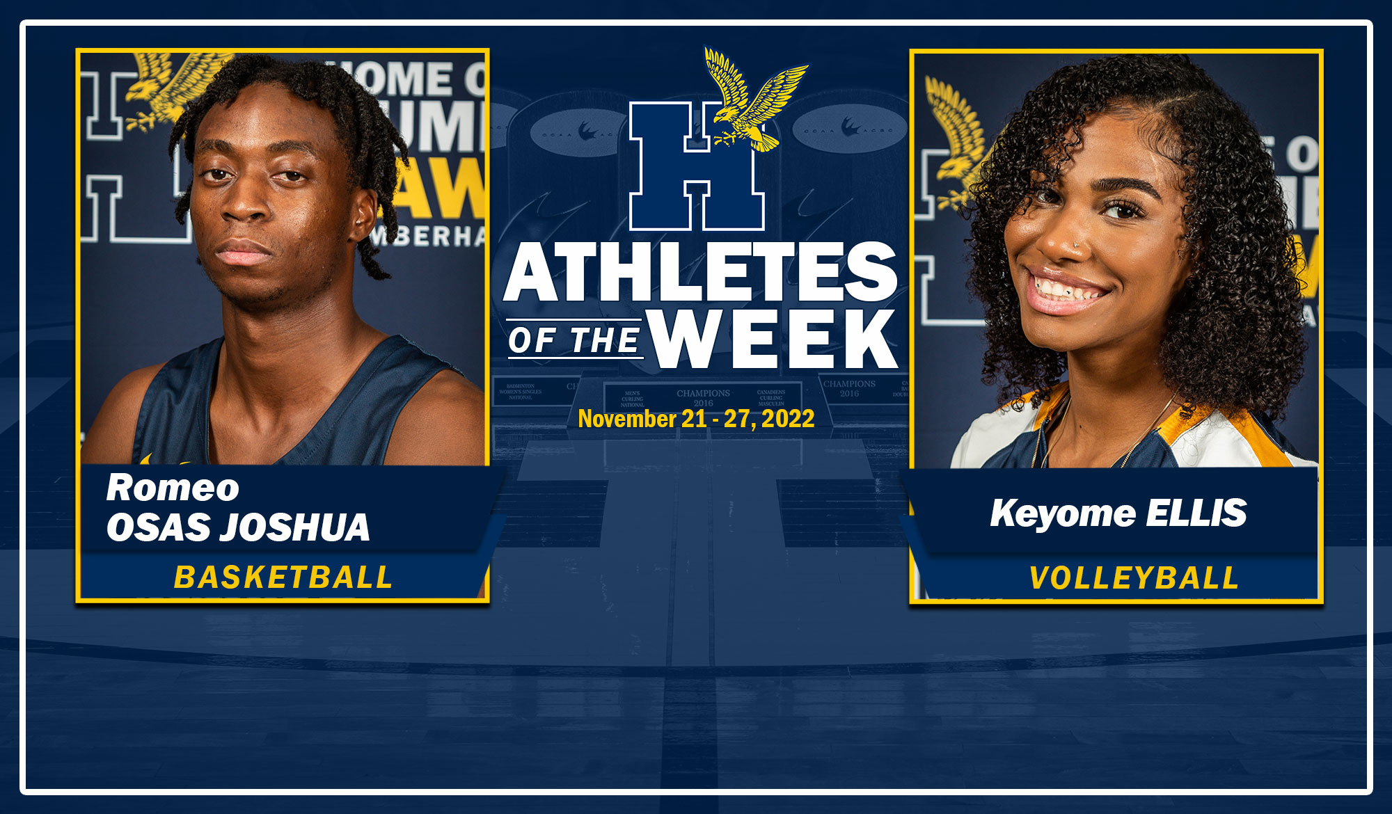 Athlete of the week with headshots