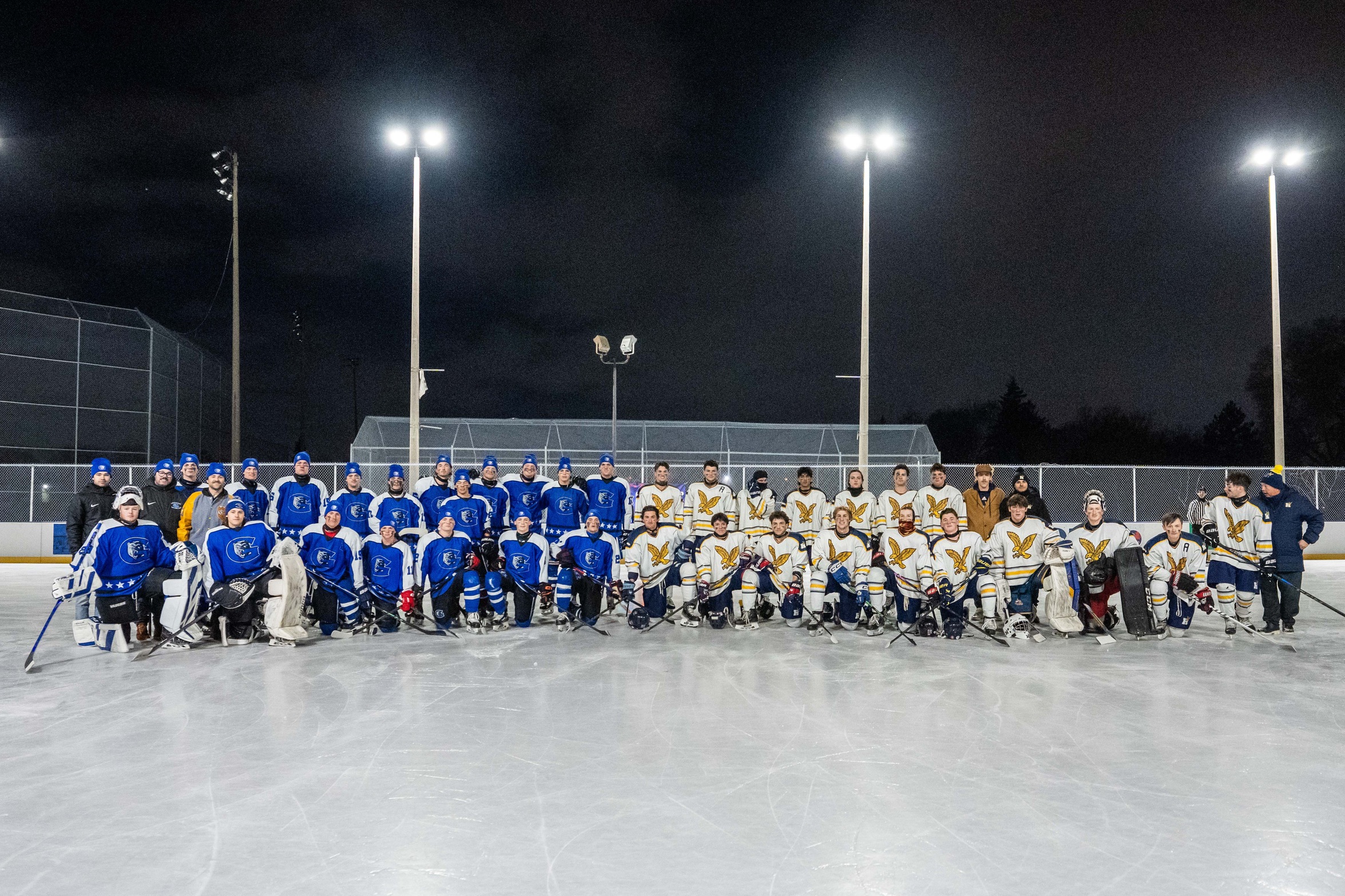 Hawks Win Chilly Outdoor Classic Game