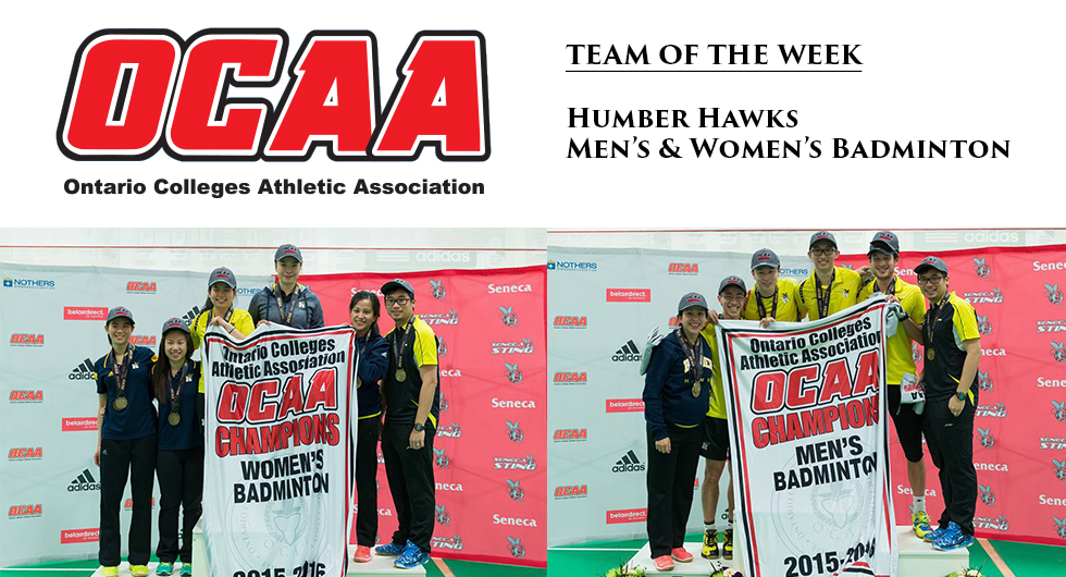 HAWKS BADMINTON NAMED OCAA TEAM OF THE WEEK