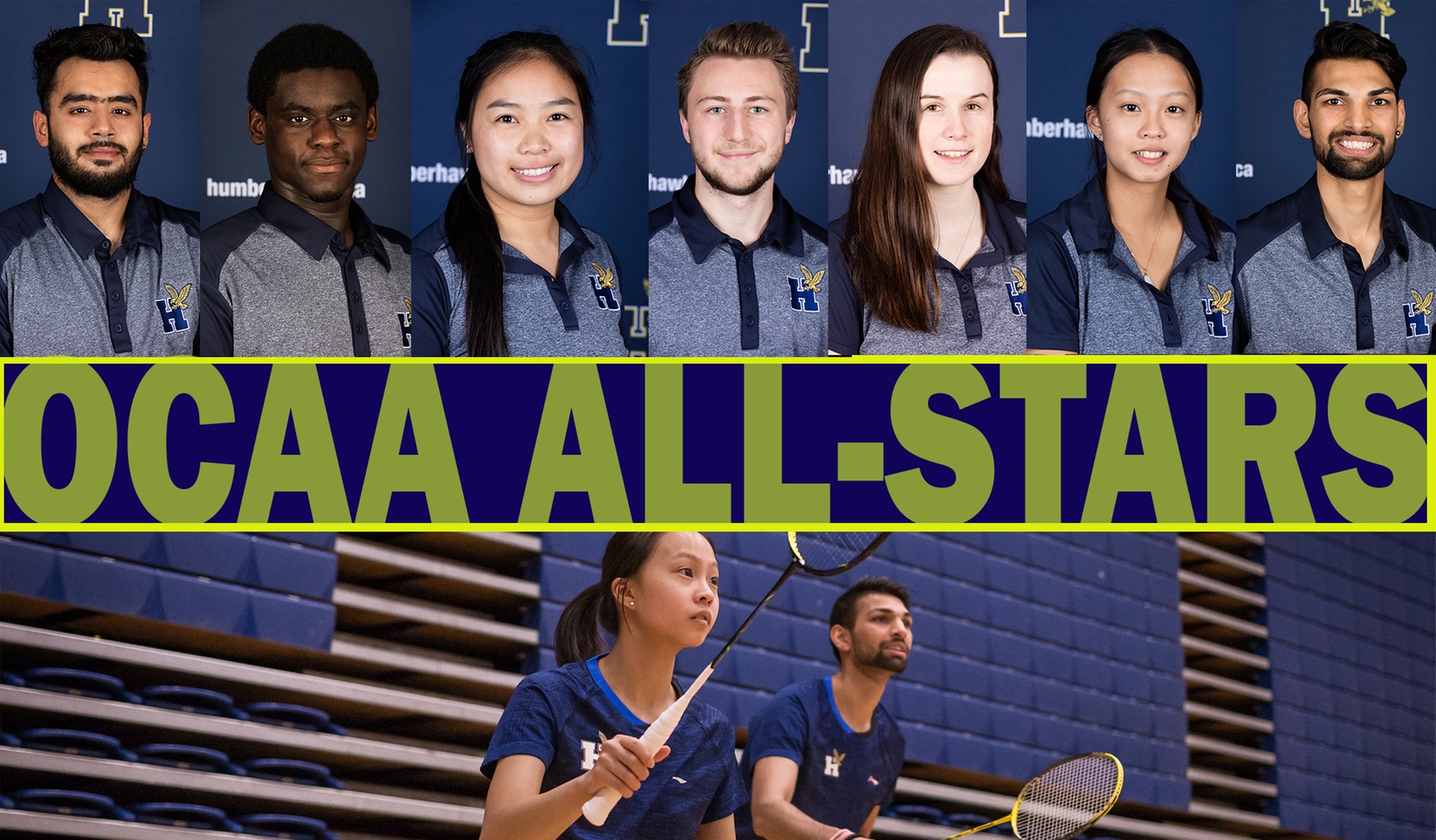 SEVEN HAWKS NAMED 2019 OCAA BADMINTON ALL-STARS