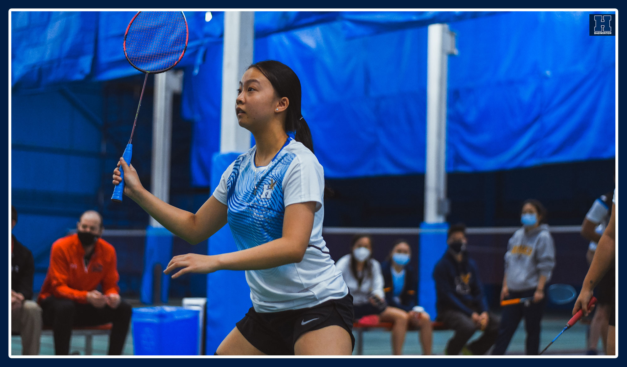 Duong playing badminton