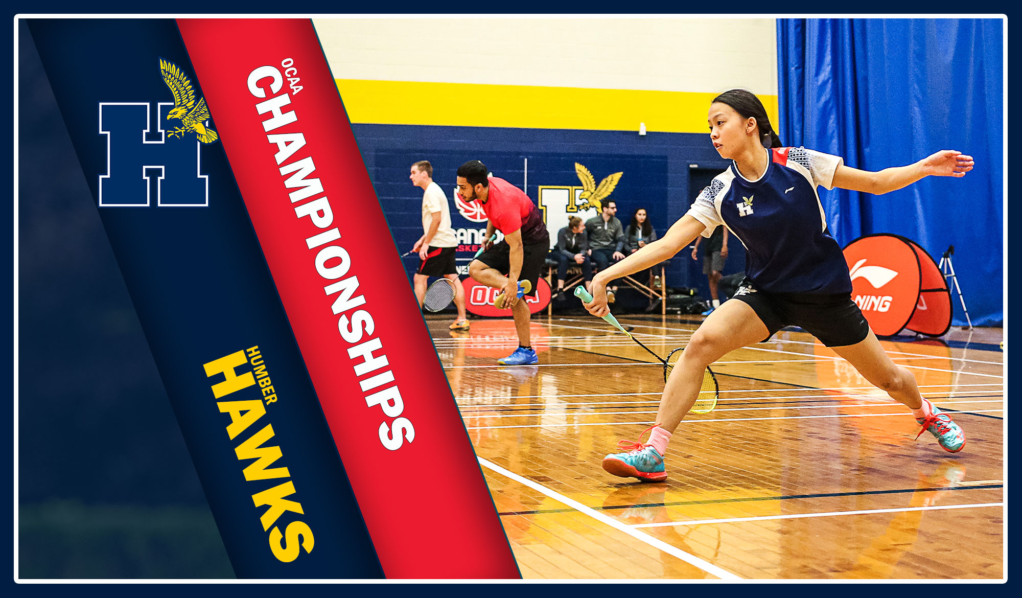 Victoria Duong playing badminton
