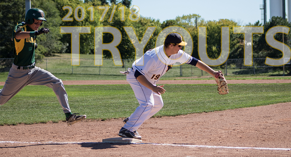 BASEBALL TRYOUTS BEGIN MONDAY AT CONNORVALE
