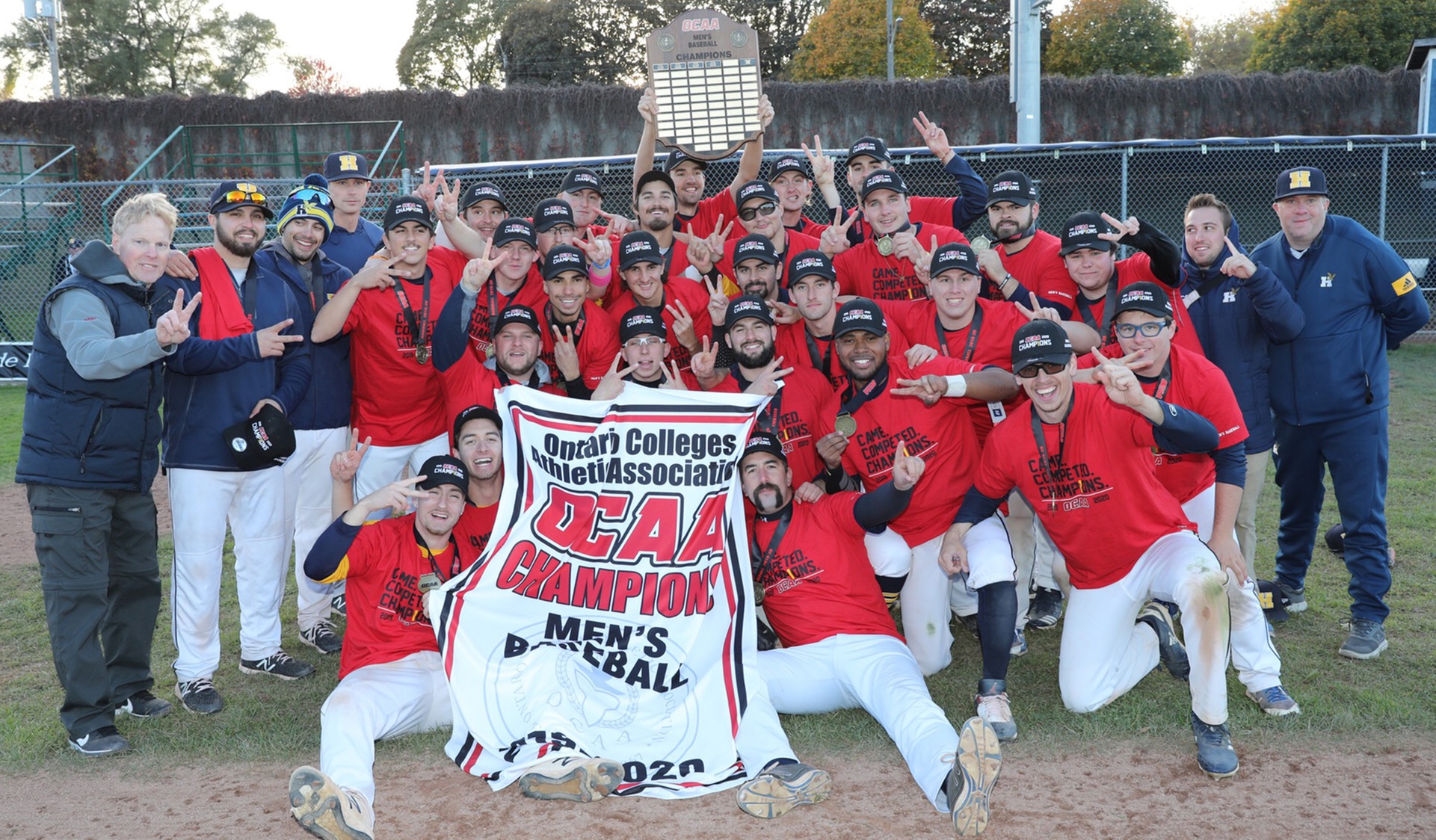 Men's baseball celebrates 2019 OCAA title