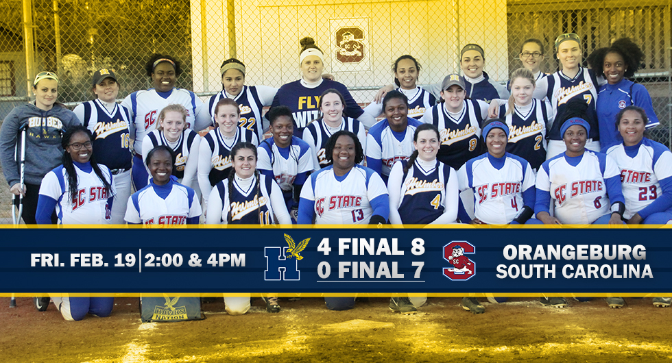 HAWKS FALL SHORT IN DOUBLEHEADER WITH SOUTH CAROLINA STATE