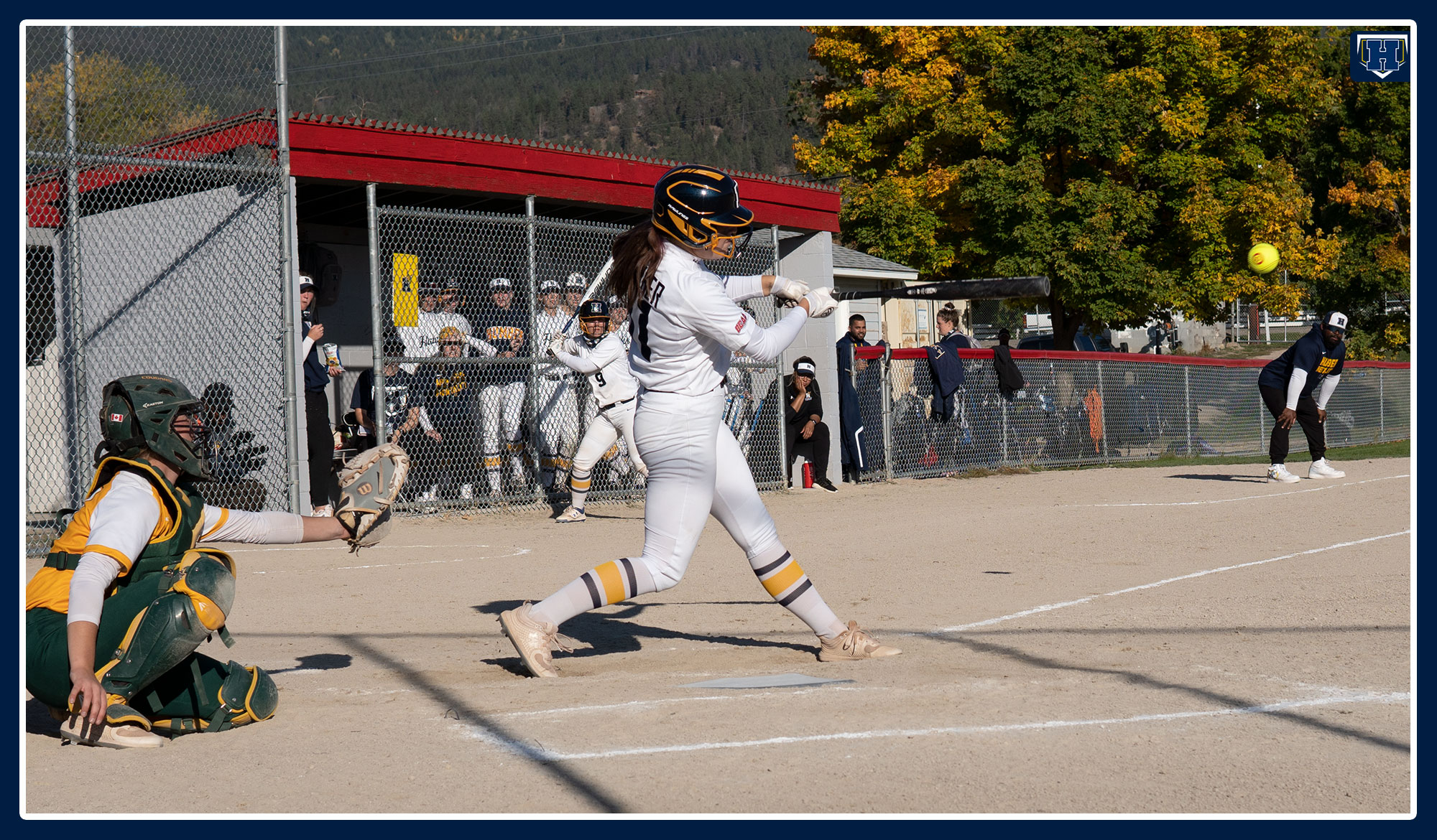 Jorja Berney hits a ball in British Columbia