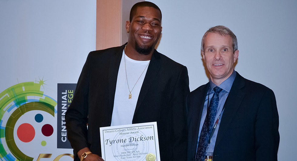 HAWKS DICKSON SNARES A PAIR OF OCAA YEAR-END HONOURS