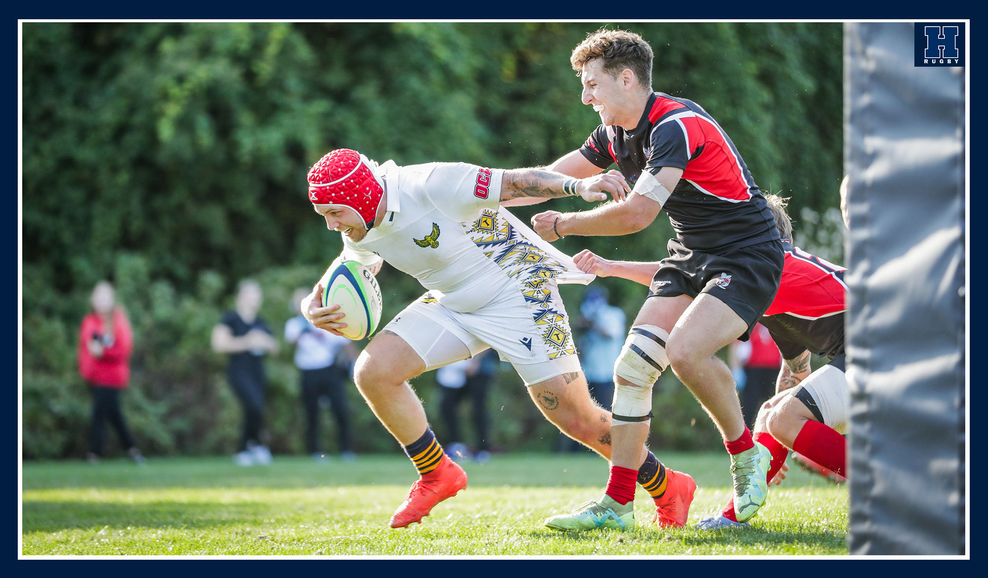 Seth Kirkham breaking a tackle