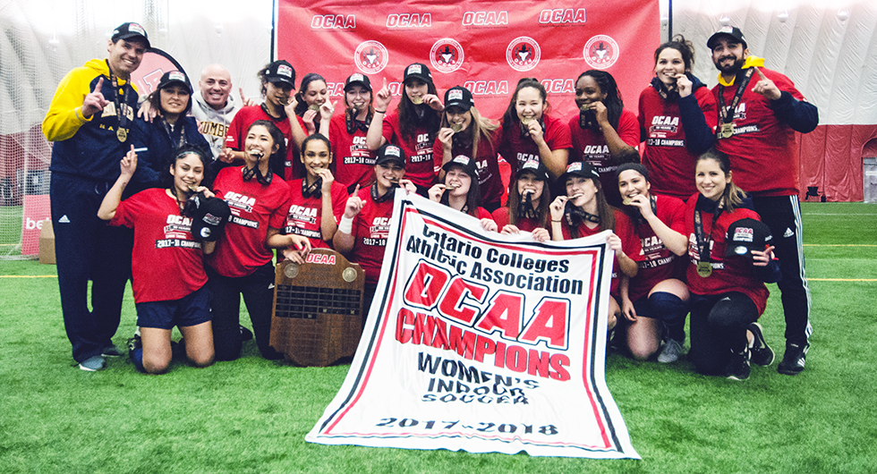 HAWKS ROLL TO 2ND CONSECUTIVE OCAA INDOOR SOCCER CROWN