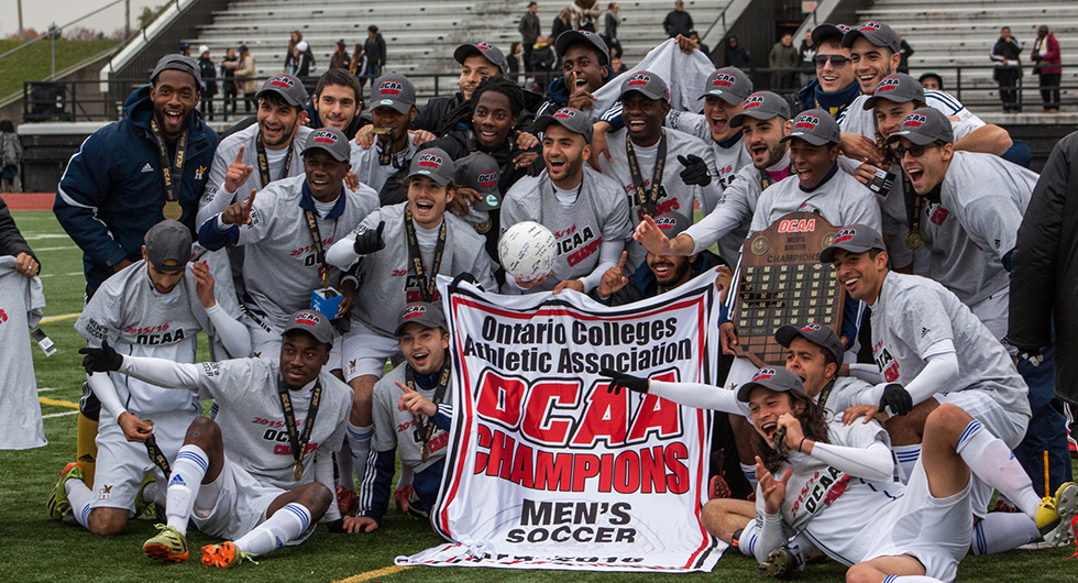 HAWKS SOAR TO 2015 OCAA MEN'S SOCCER TITLE ON HOME TURF