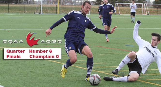 HAWKS ADVANCE TO CCAA SEMI FINAL AFTER 6-0 WIN OVER CHAMPLAIN