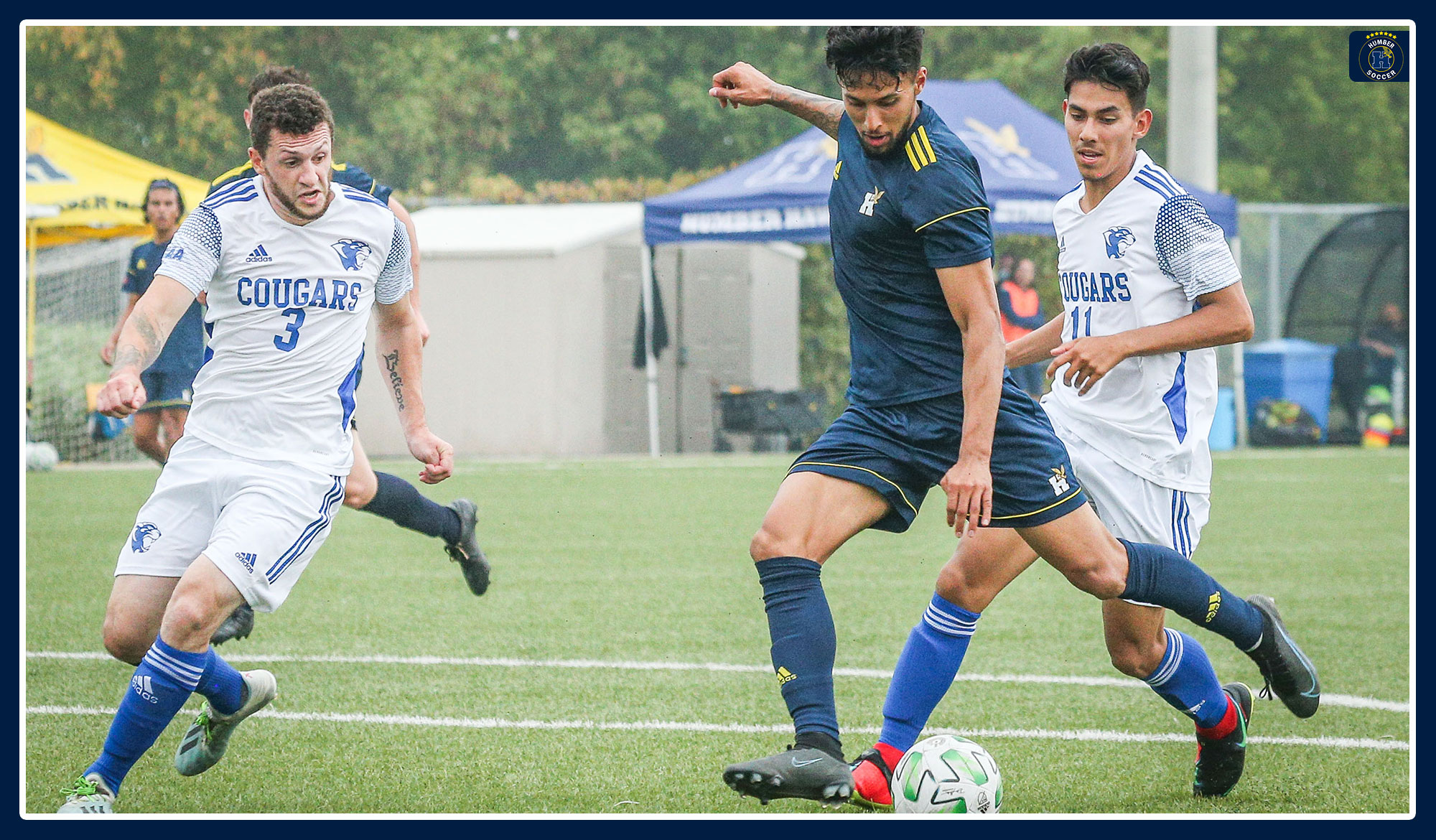 Kamamvir Mehmi shoots on goals against Sault