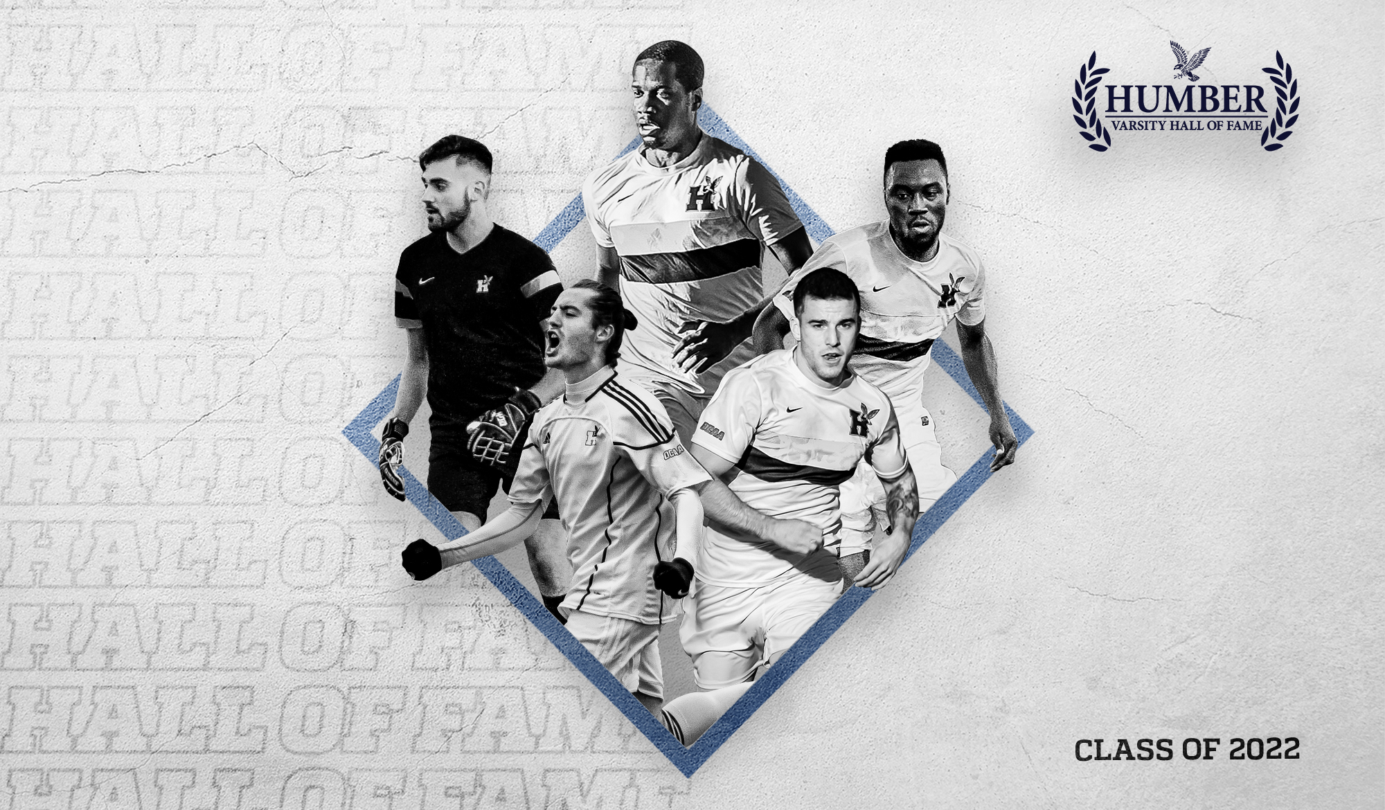 Hall of Fame collage with Hoilett, Boasiako, Nunes, Magno, and Garro