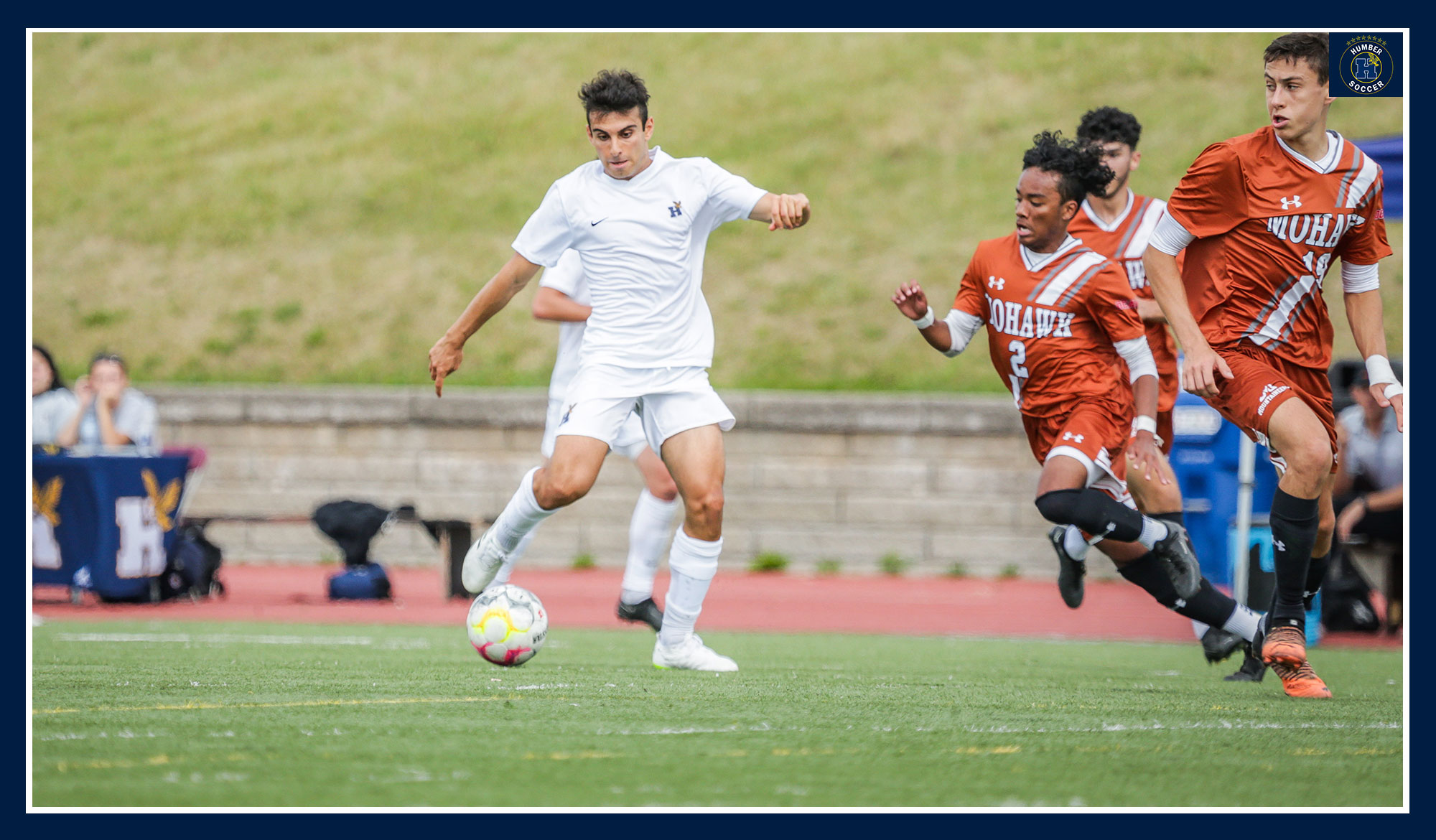 Men's soccer competing against Mohawk