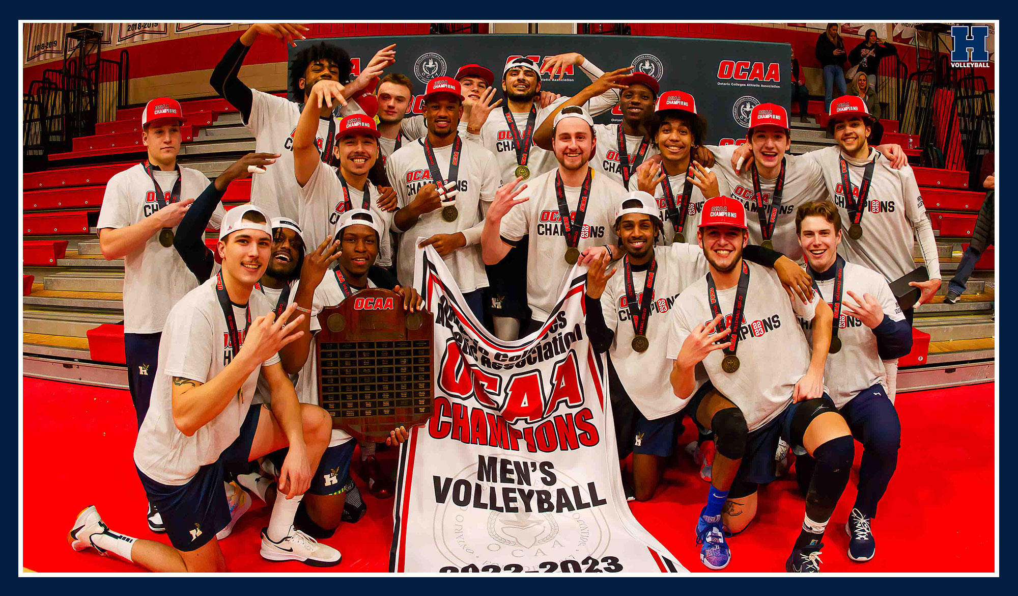 Men's volleyball team champions photo