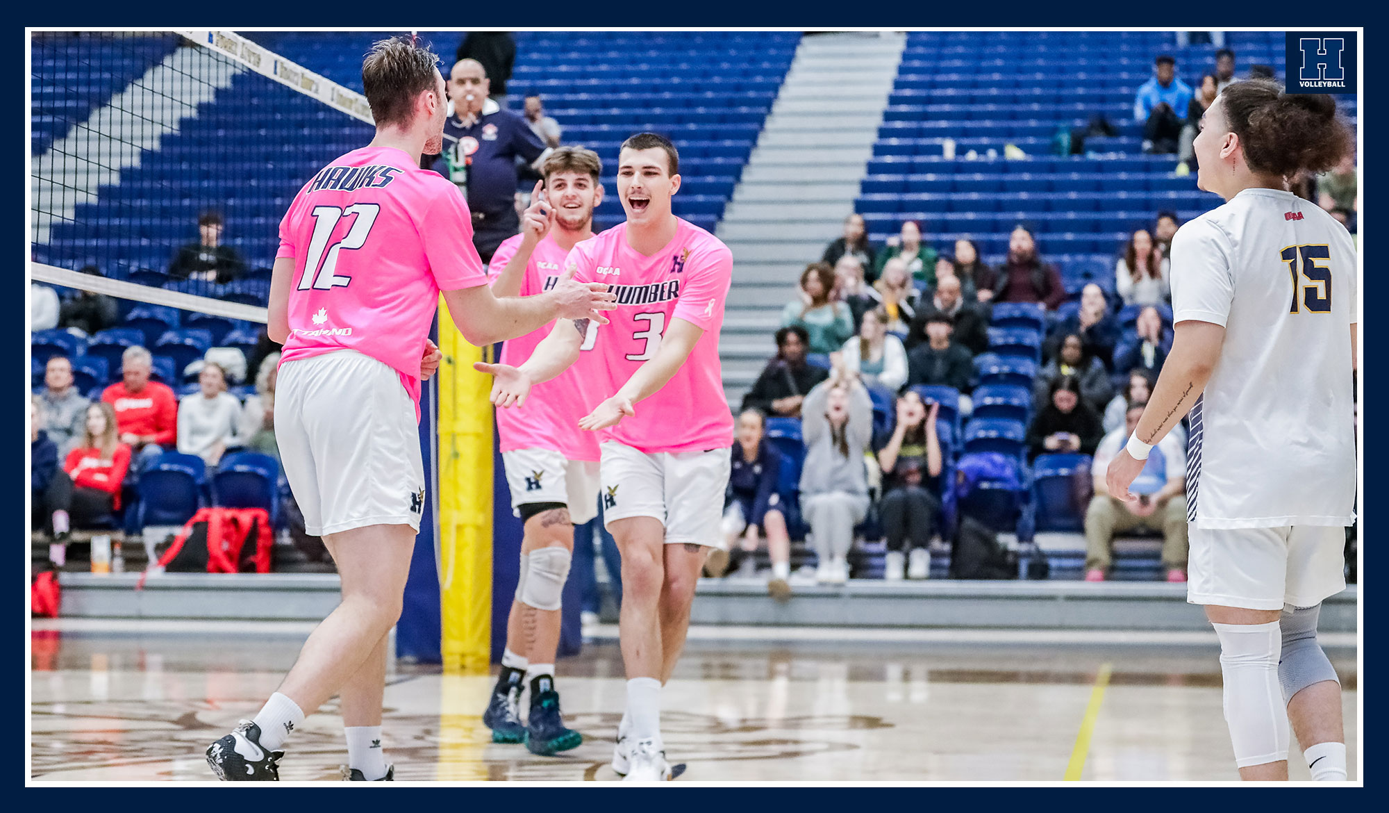 Mendes and Crowder celebrating a point