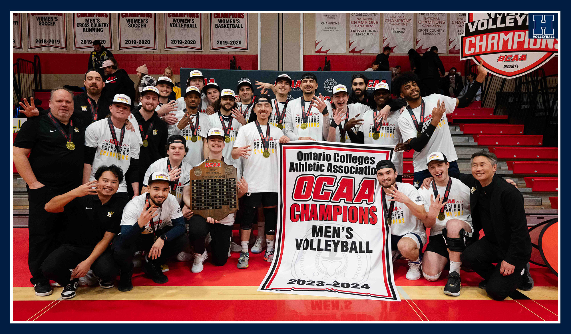 Men's volleyball championship team photo