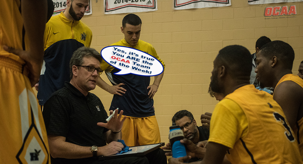HAWKS MEN'S BASKETBALL NAMED OCAA TEAM OF THE WEEK