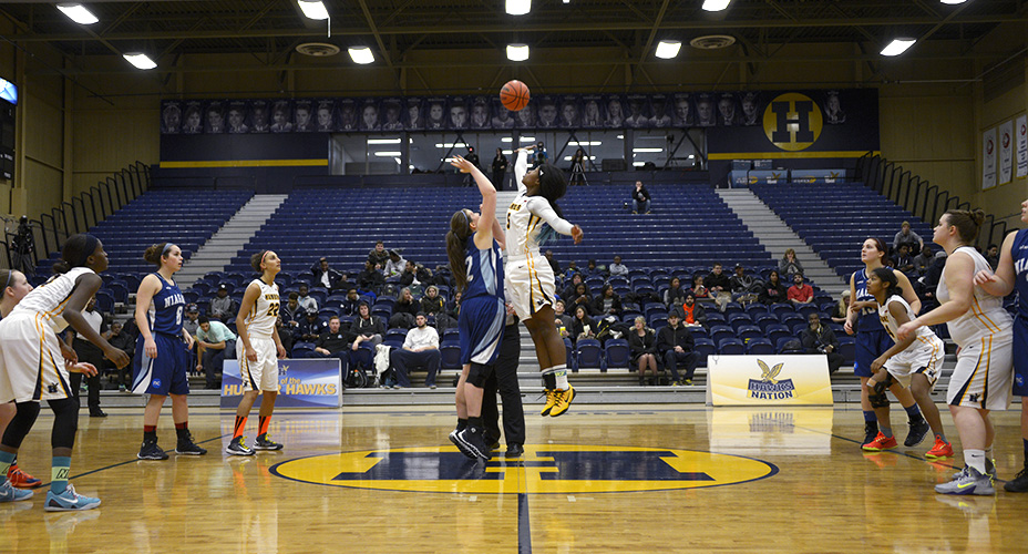 DOMINGO, HAGOPIAN LEAD WAY FOR HAWKS IN 68-47 WIN OVER NIAGARA