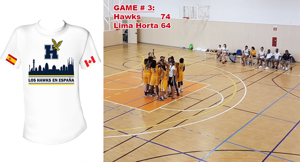 HAWKS ROLL TO 74-64 WIN IN SPAIN FINALE