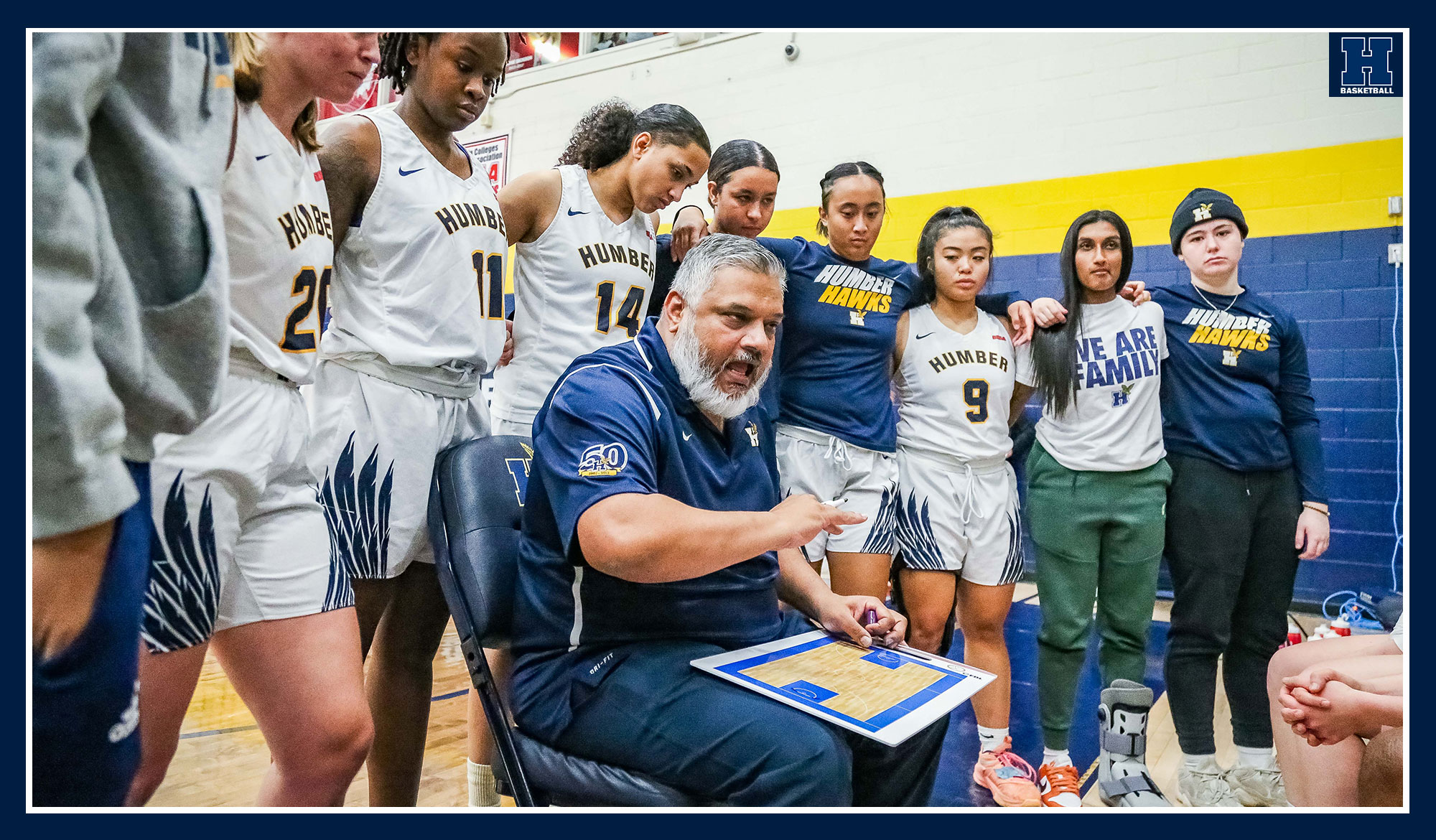 Ajay Sharma coaching the team during a timeout