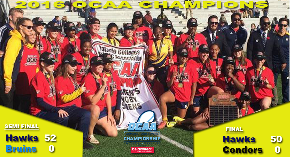 WOMEN'S RUGBY 7'S DOMINATE ON ROAD TO OCAA CHAMPIONSHIP