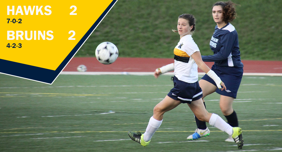 HAWKS TALLY LATE TO EARN ROAD TIE AT SHERIDAN