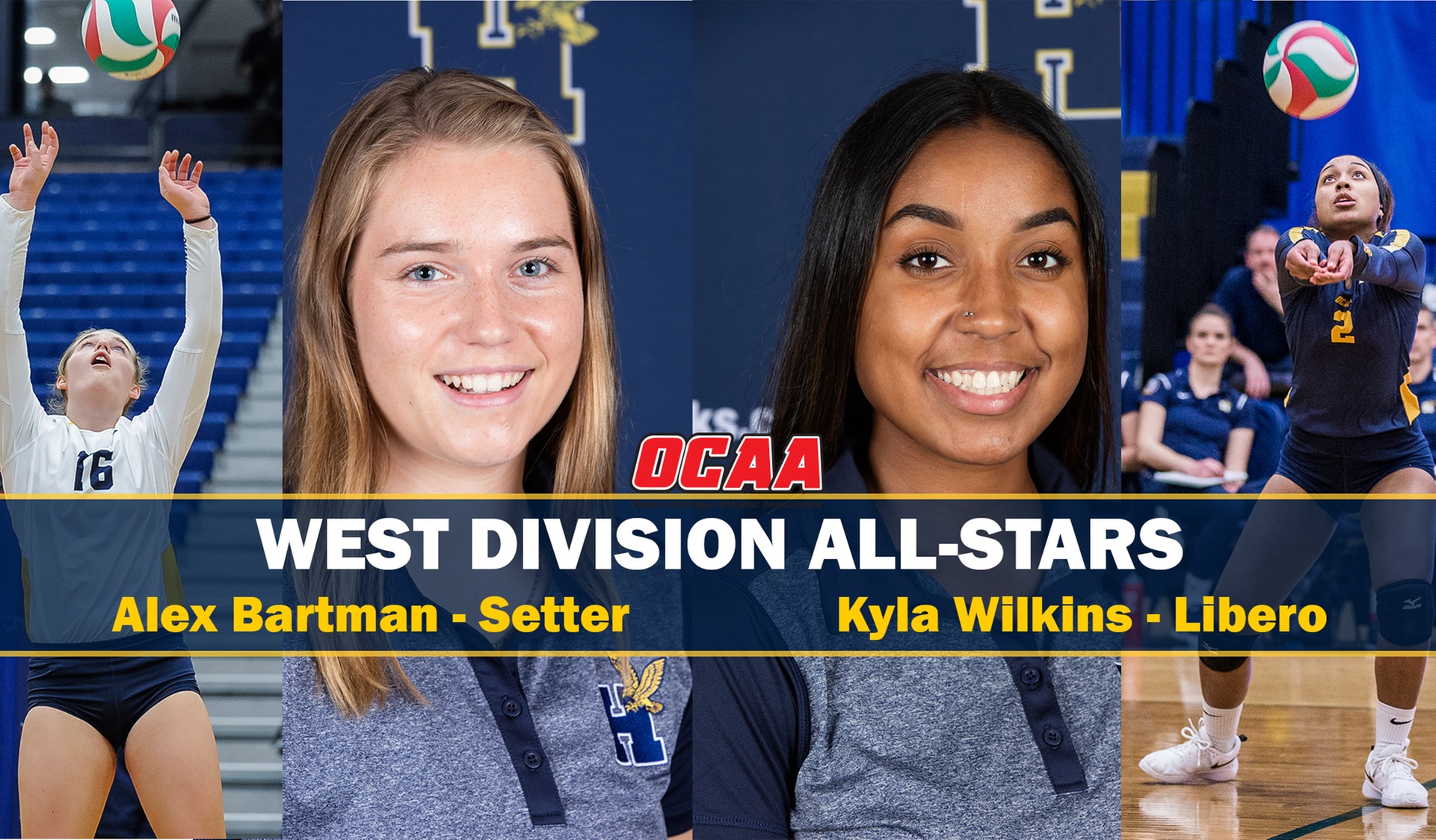 BARTMAN AND WILKINS HONOURED AT OCAA WOMEN&rsquo;S VOLLEYBALL AWARDS BANQUET