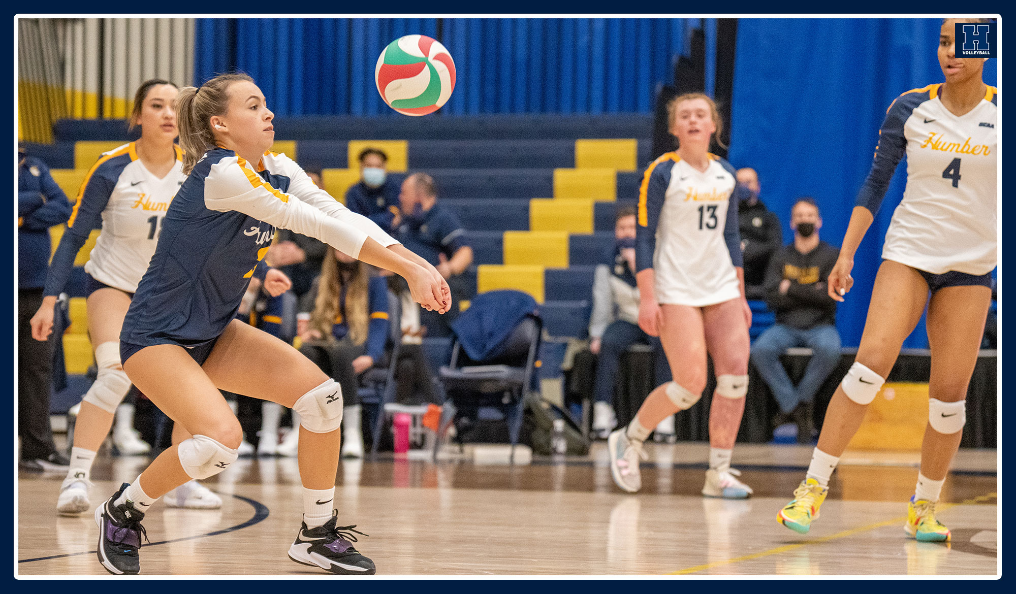 Alex Lachapelle digs a ball