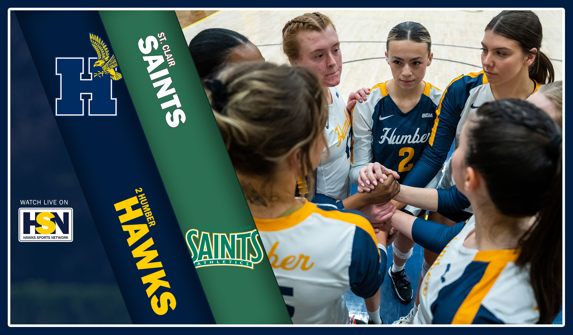 Humber team huddle