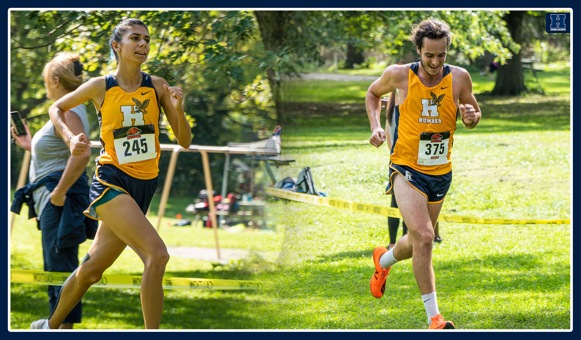 Sofia Vozza and Umberto Lopardo racing in the Centennial Invitational
