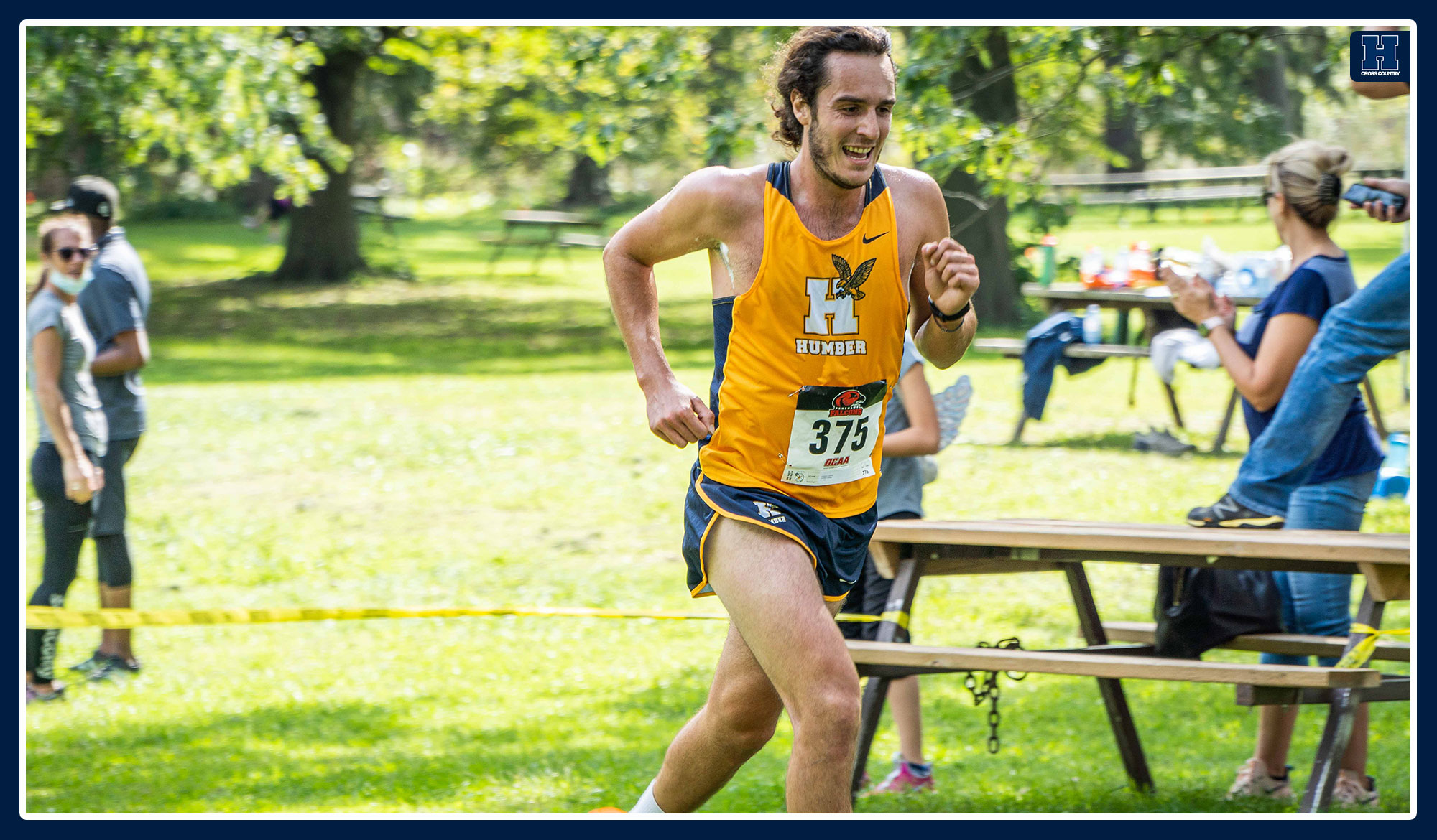 Umberto Lopardo grinding through a race at the Fanshawe Invitational